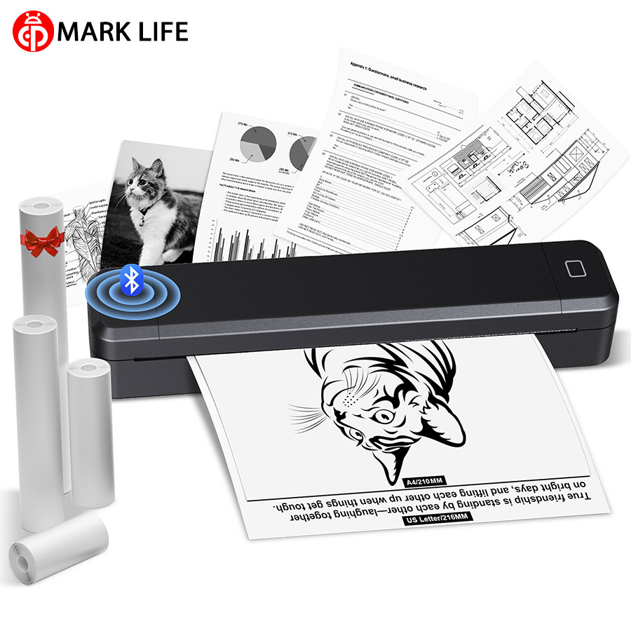 Commercial Document Printing - Stampante termica Marklife A4 Stampante Bluetooth